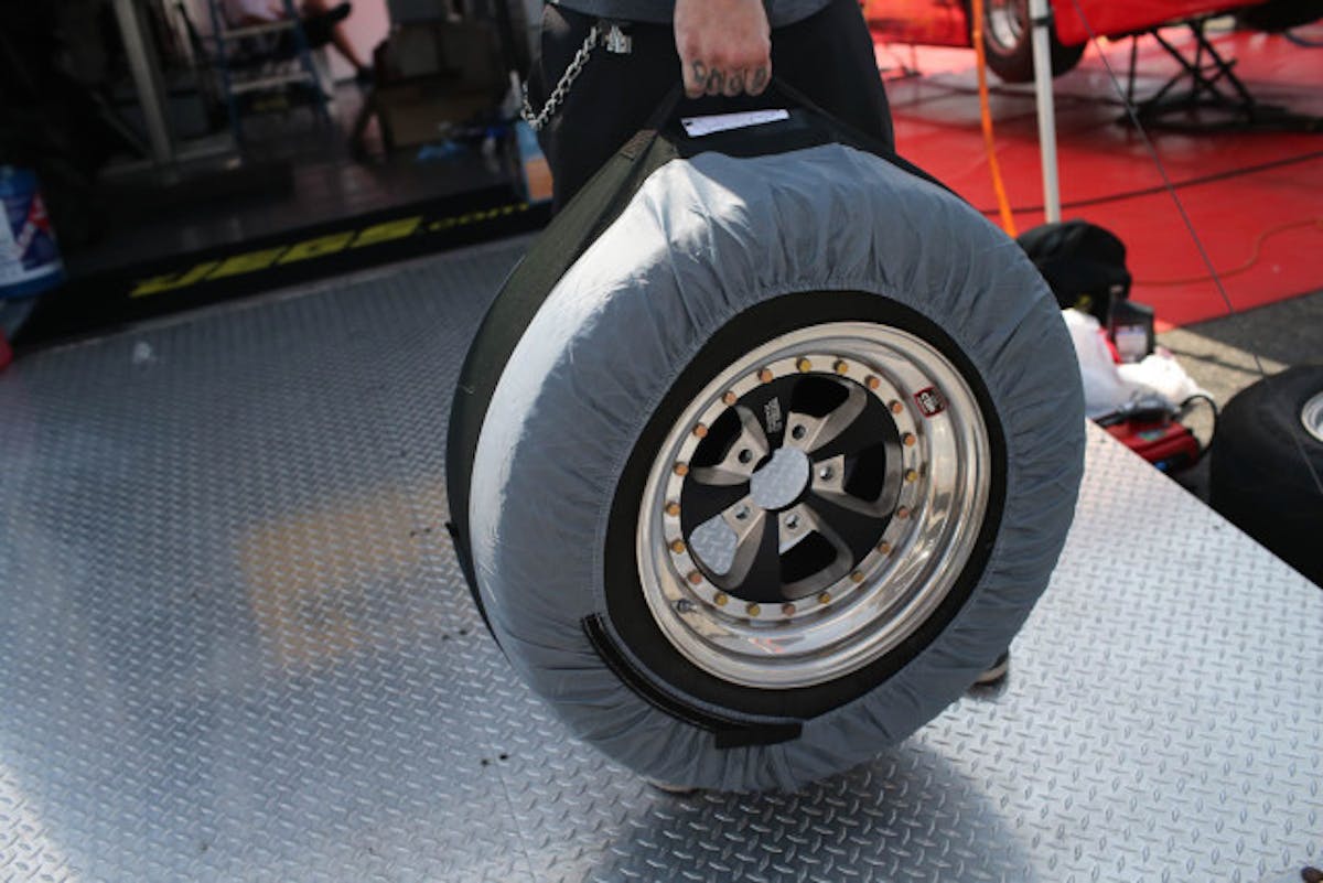 Not only do the Tire Totes provide a one-handed operation for carrying your extra sets of tires around at the track, but they provide UV ray protection for them, as well. This is particularly useful if you carry your tires in your truck bed or on a flatbed trailer.