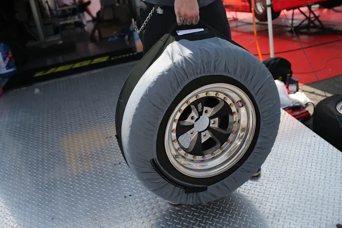 Not only do the Tire Totes provide a one-handed operation for carrying your extra sets of tires around at the track, but they provide UV ray protection for them, as well. This is particularly useful if you carry your tires in your truck bed or on a flatbed trailer.