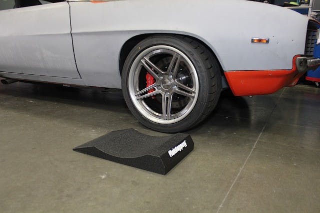 Race Ramps' Flatstoppers is a simple, yet ingenious product. To prvent flat-spotting your car's tires tires, all you do is drive up the Flatspotters, and leave it. 