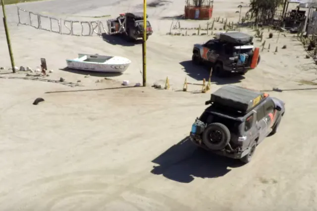 A pitstop at Coco's Corner gives the team some rich history of the Baja races and their history.