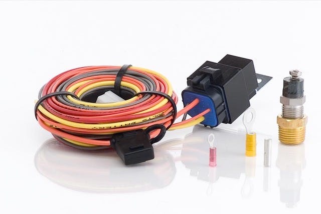 Pictured here is Single Fan Wiring Harness Kit from Be Cool. They're designed to work with all radiator and fan modules they offer.