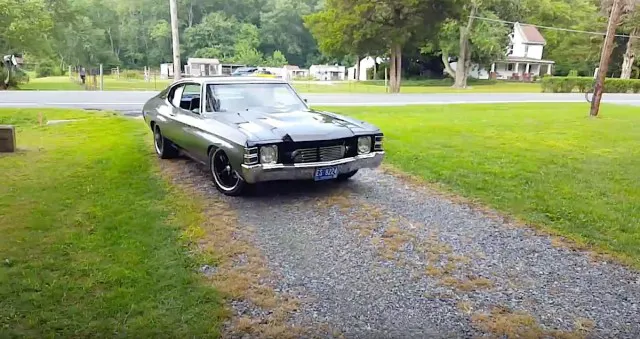 We spy a very large intercooler hiding behind this LS swapped Chenille's front bumper