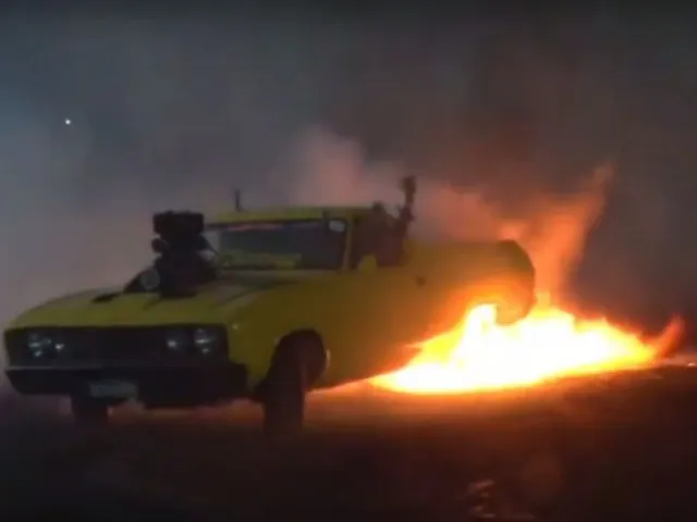 Burnout blown ute