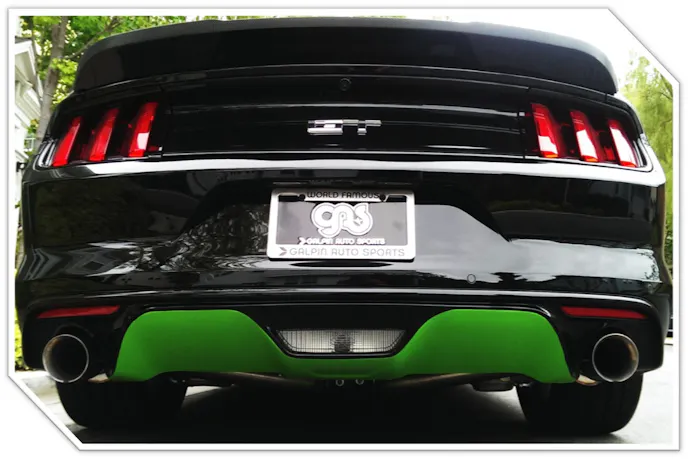 The Galpin Auto Sports Outlaw Mustang features Classic Design Concepts rear spoiler, side rockers, and chin spoiler.