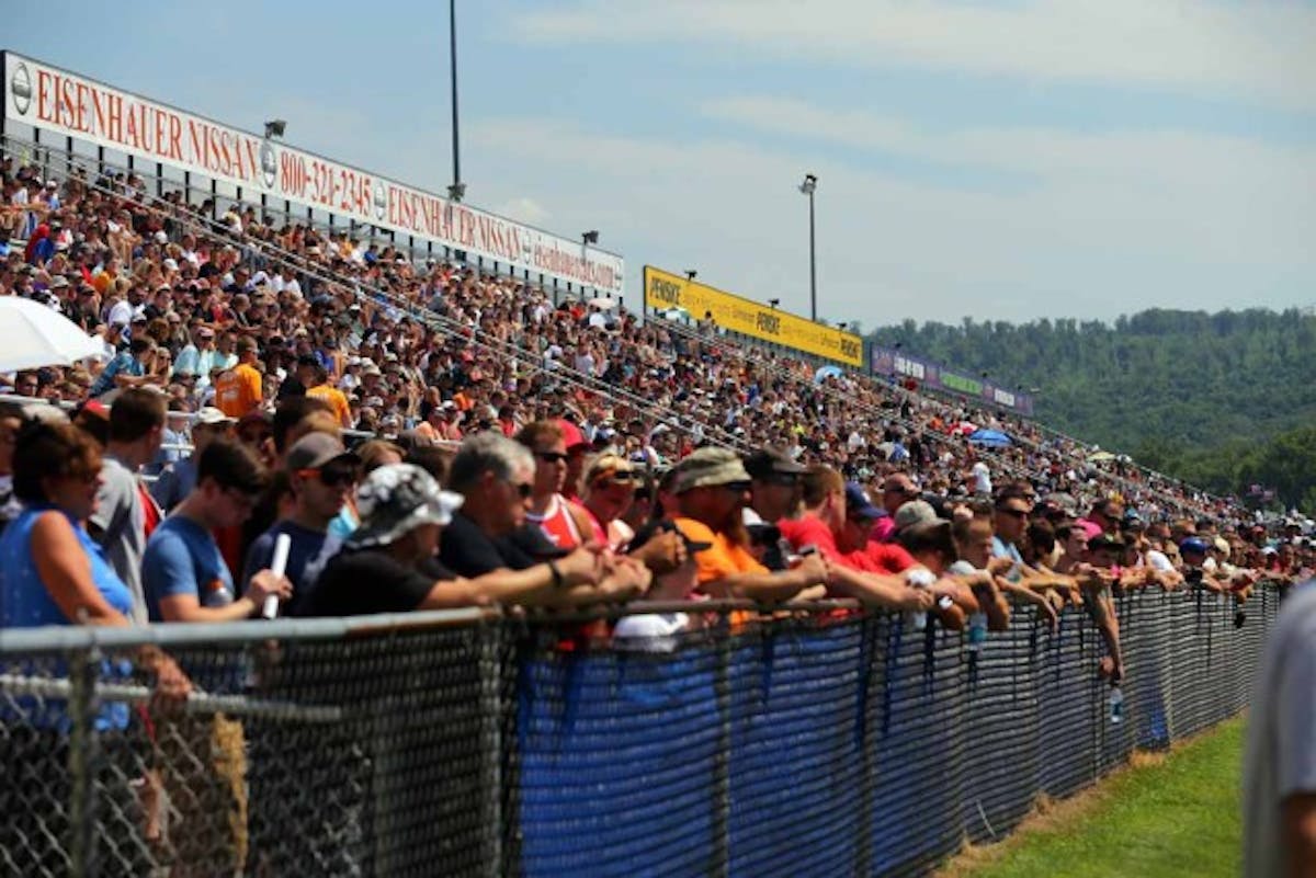 The crowd during the burnout contest. Think NHRA could learn a thing or two?