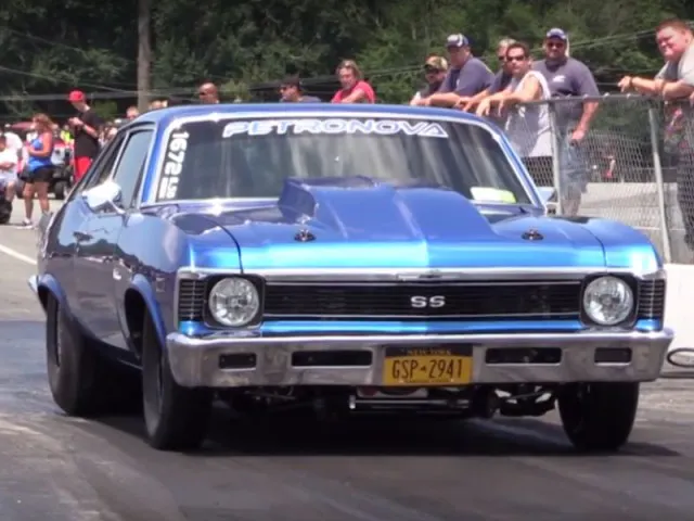 Chevy Nova drag car
