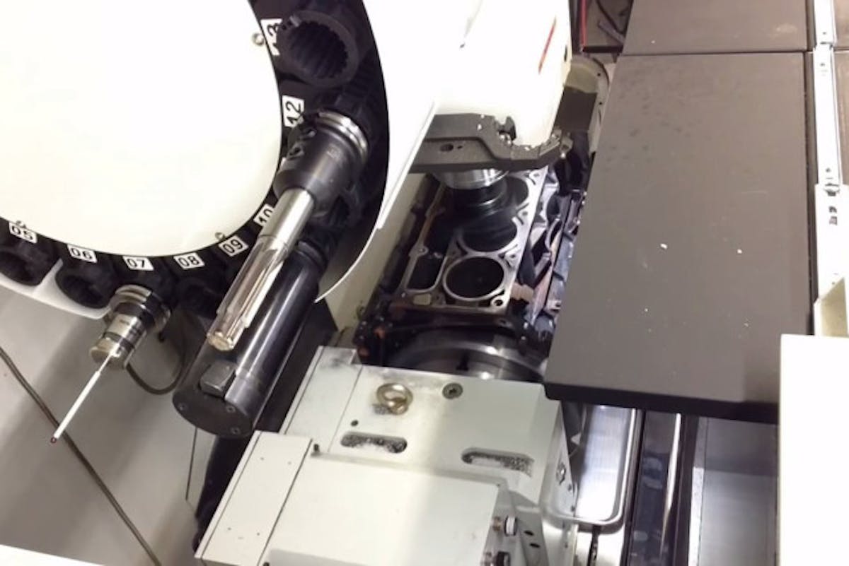 Although you can't see the material flying off the deck in this photo, you can in the video. Watch as the deck changes color and the shiny virgin alloy is exposed for the first time ever!