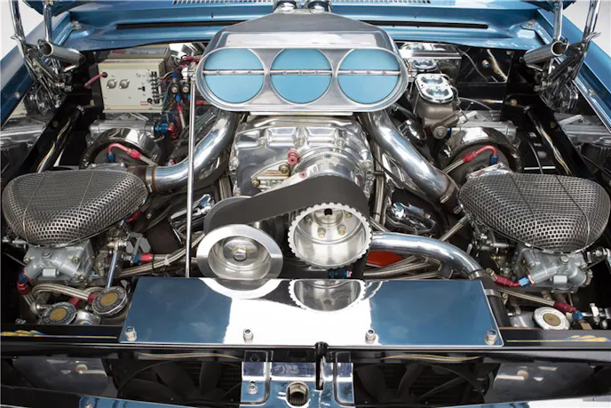 Twin turbos AND a 6-71 huffer on top. Talk about gobs of power!