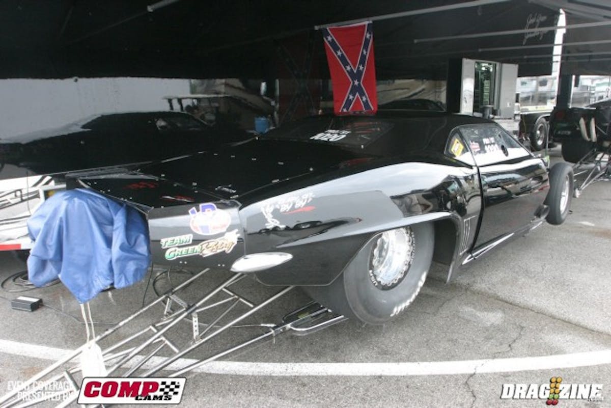 Team Green's Josh Green had a solid qualifying effort, and is sitting in the fourth spot with a 5.97 at 239 mph. Patrick Barnhill has been working on the tune for both Team Green cars. Today's soupy weather might call for some tuning changes from what racers have used the past couple days. 