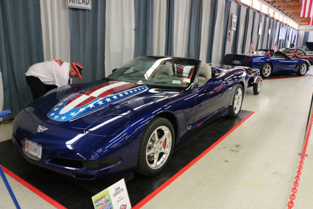 There were also a number of special vehicle displays this year. The Chip's Choice display featured a Salute to Service, with themed Corvettes or Corvettes owned by service members front and center in this section. This car, owned by Mike Skelly, also took home the Kids Choice award from Carlisle. 