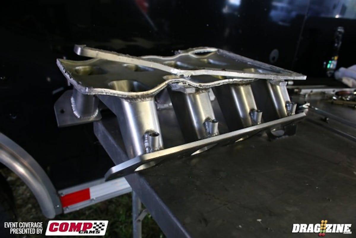 This is what 48 pounds of boost will do to an intake manifold from Ray Johnson's Outlaw 10.5 big-block Ford. 