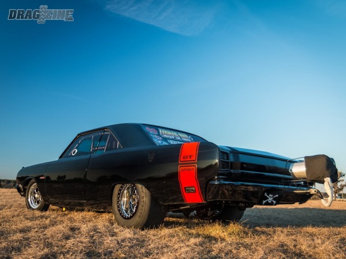 Champion wheels help set the aggressive stance of the Mopar.