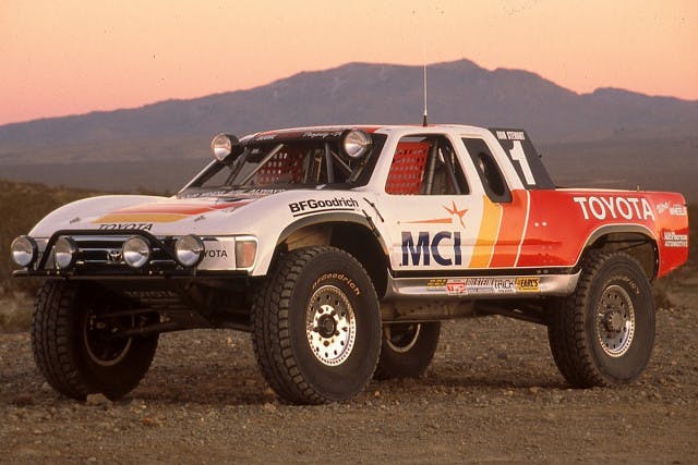 November, 1998. Ivan Stewart finished 1st in the Trophy Truck class driving his MCI WorldCom/PPI-prepared Toyota Trophy-Truck powered by a Toyota Tundra Racing V8.