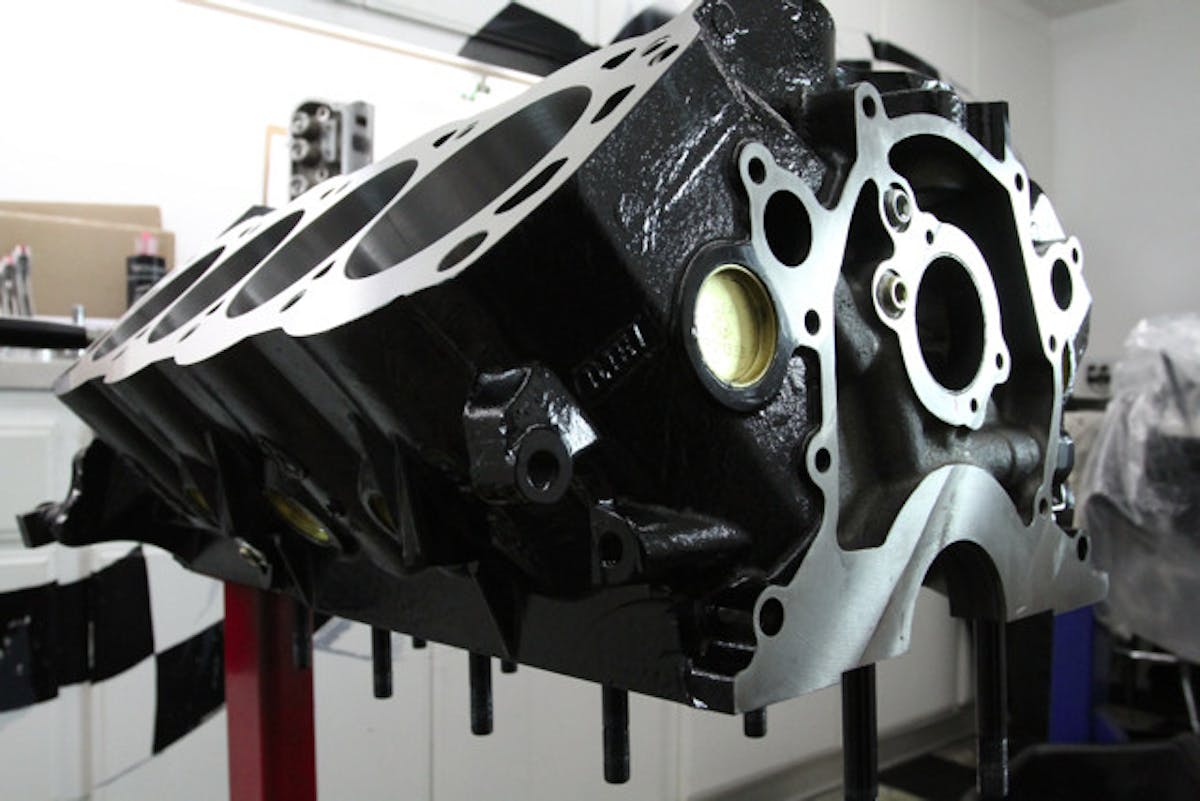 Dart offers four levels of the popular Ford Windsor block: SHP, Iron Eagle Sportsman, Iron Eagle, and aluminum. Shown is the 9.5-inch deck height Iron Eagle.