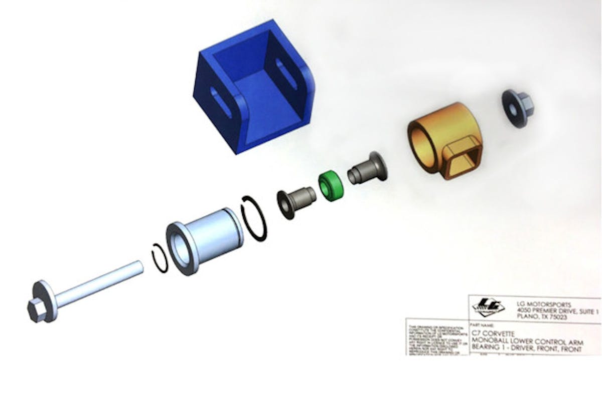 LG Motorsports C7 Monoball Control Arm Bearing Kits