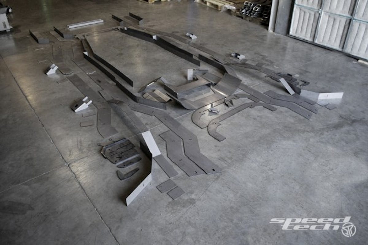 The truck frame is a fully-boxed, jig-welded frame that is internally-gusseted to create a frame that is not only extremely strong and rigid, but is lighter than the factory C-shaped channel used on factory chassis’.