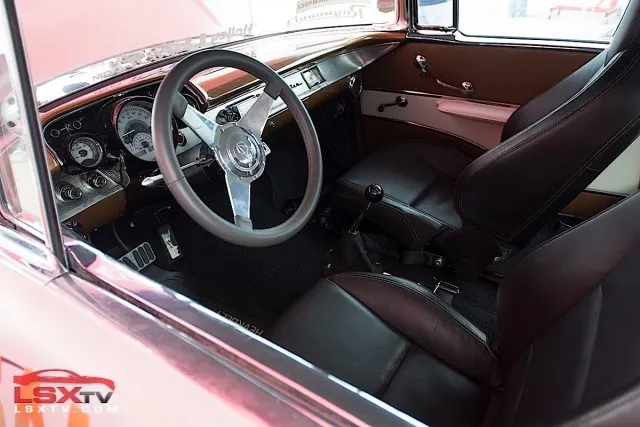 The interior you see pictured here looked nothing like when the students first found the car under the tarp.