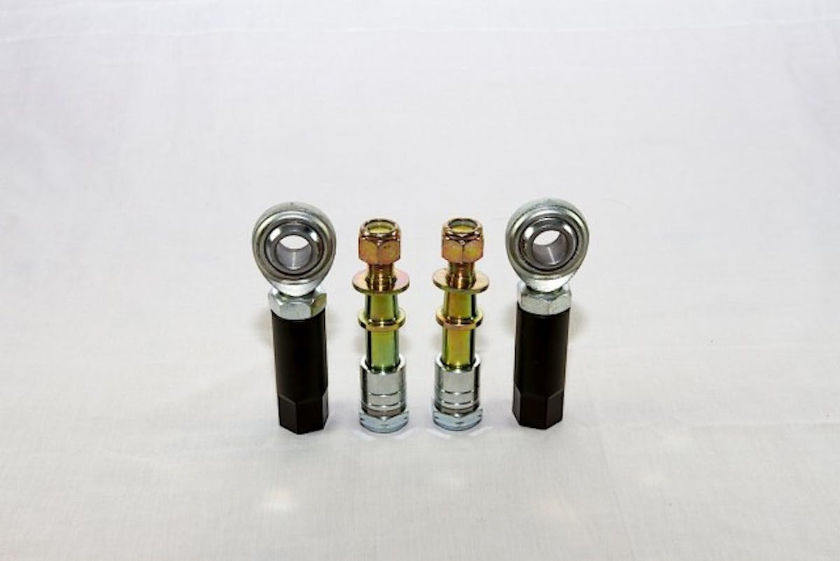 Extended-length tie-rods from the Mm5TR-2 Bumpsteer kit. 