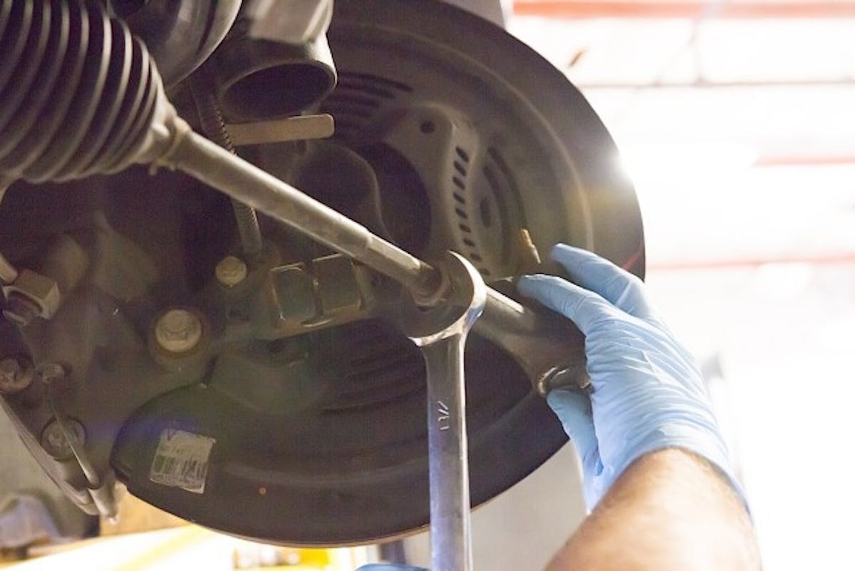 Getting rid of the old tie rods to install the bumpsteer correction kit. 