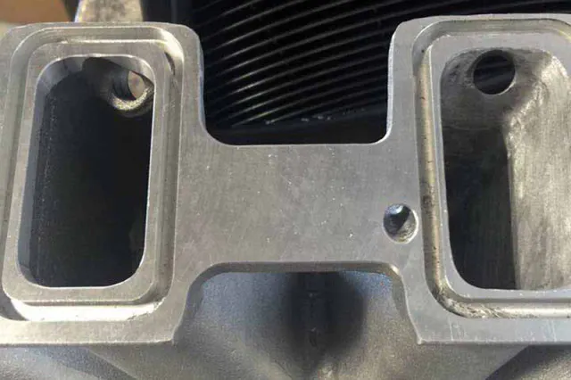 Stevens ported the Edelbrock LS3 intake manifold in-house at Gwatney Performance Innovations to match up with the FRH CNC-ported cylinder heads.