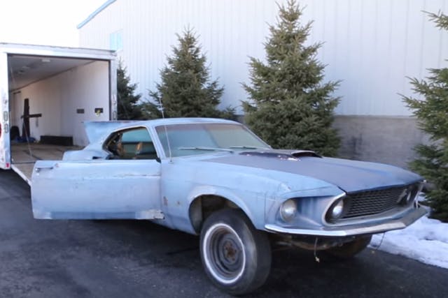 What the Mustang currently looks like.