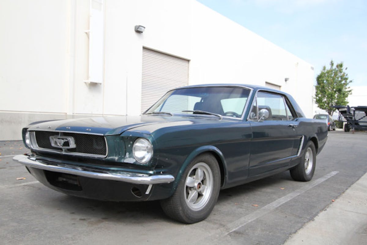 Here's a before shot of our 1965 Mustang 6-cylinder car, Project Biting The Bullitt.