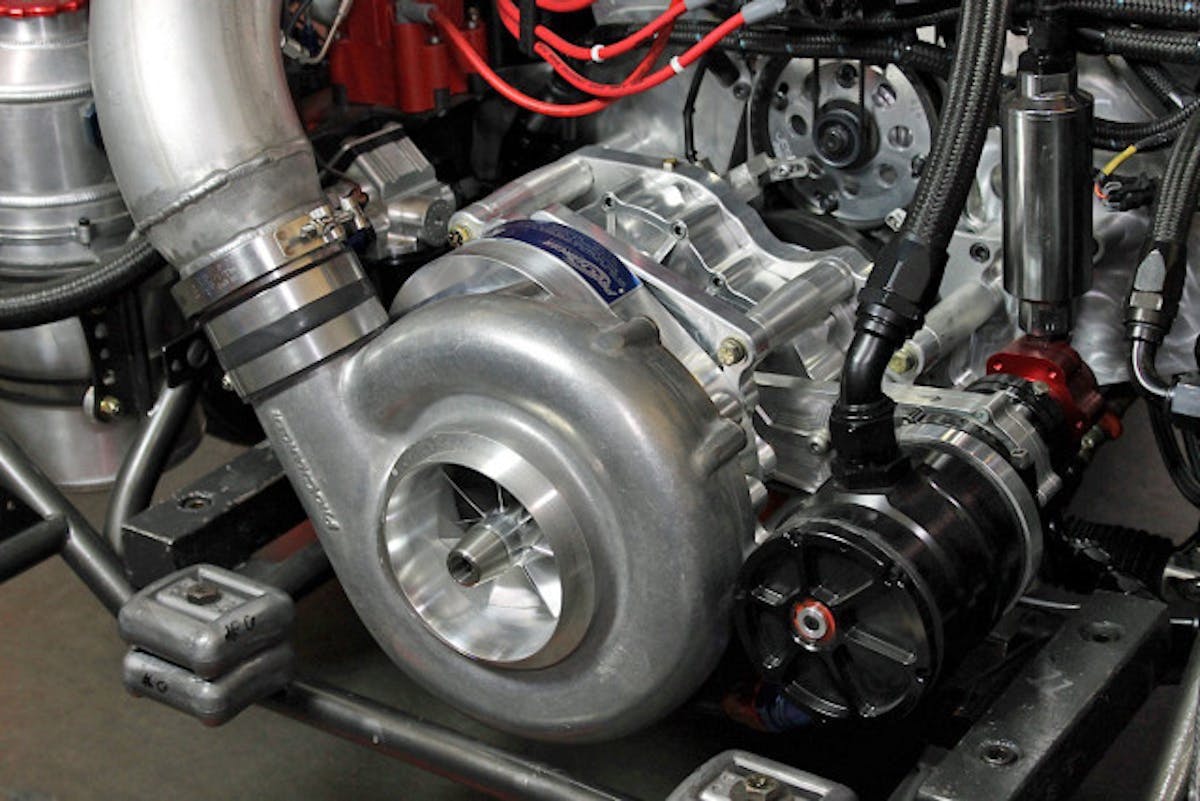 ProCharger's F-series supercharger has proven itself in hundreds of street-car races all over the globe. The F-1X-12 used in this application has powered BlownZ to a best of 7.09 at 203 mph to date, prior to this new combination.