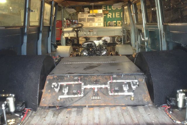 Brian's air ride system was also custom-built.