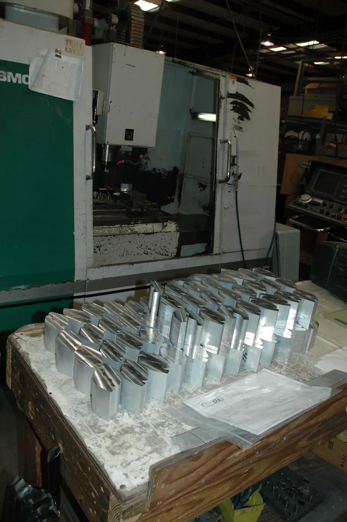 A proprietary blend of aluminum alloys is used to form the billet stock that machined into a rocker body. T&D found that off th shelf alloys are not up to the millions of cycles a rocker is subjected to.