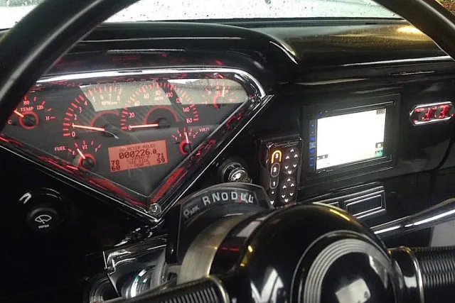 There are many more modifications to this truck, including a complete interior restoration with modern electronics from Dakota Digital and Pioneer, and a Vintage Air A/C system.