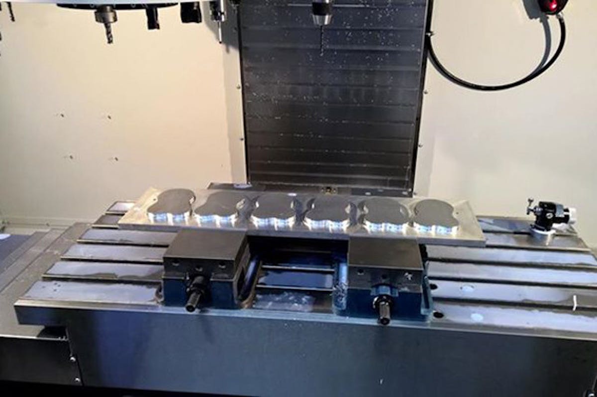 Making the pattern for the gasket, based on a scan of the original cylinder head.