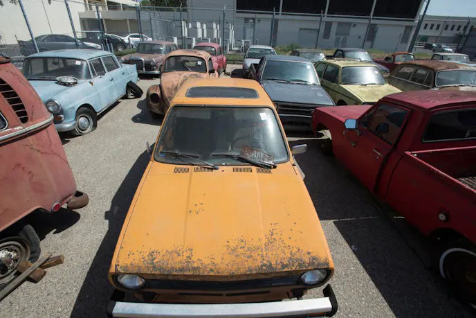 Orange County, California is making out like a bandit with this yard find collection of cars. Image courtesy Orange County Register