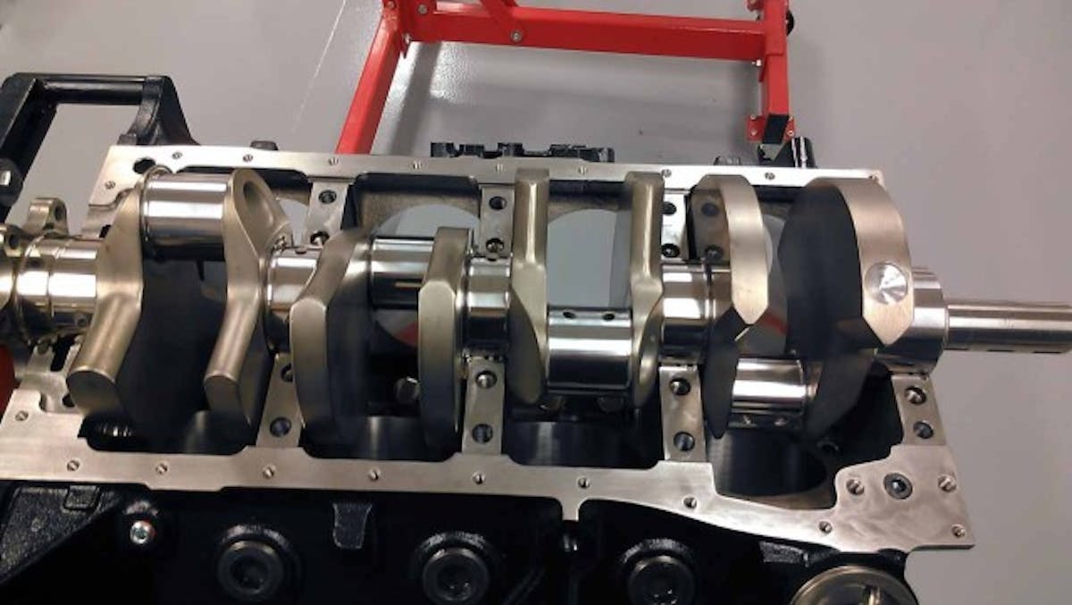 Beauty in the form of a billet crankshaft.