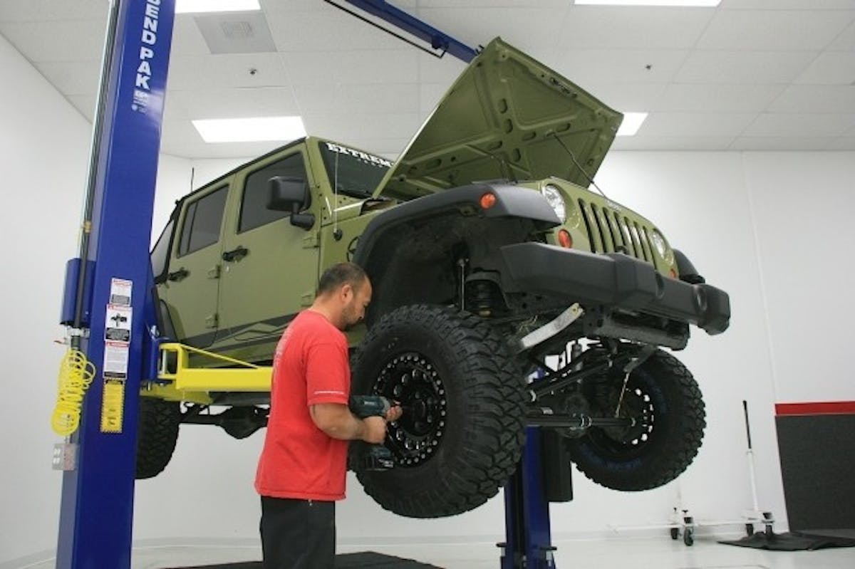 Almost the last thing we did was bolt up Sgt. Rocker’s new Weld Racing REKON wheels and Mickey Thompson 35-inch Baja ATZ radial tires.