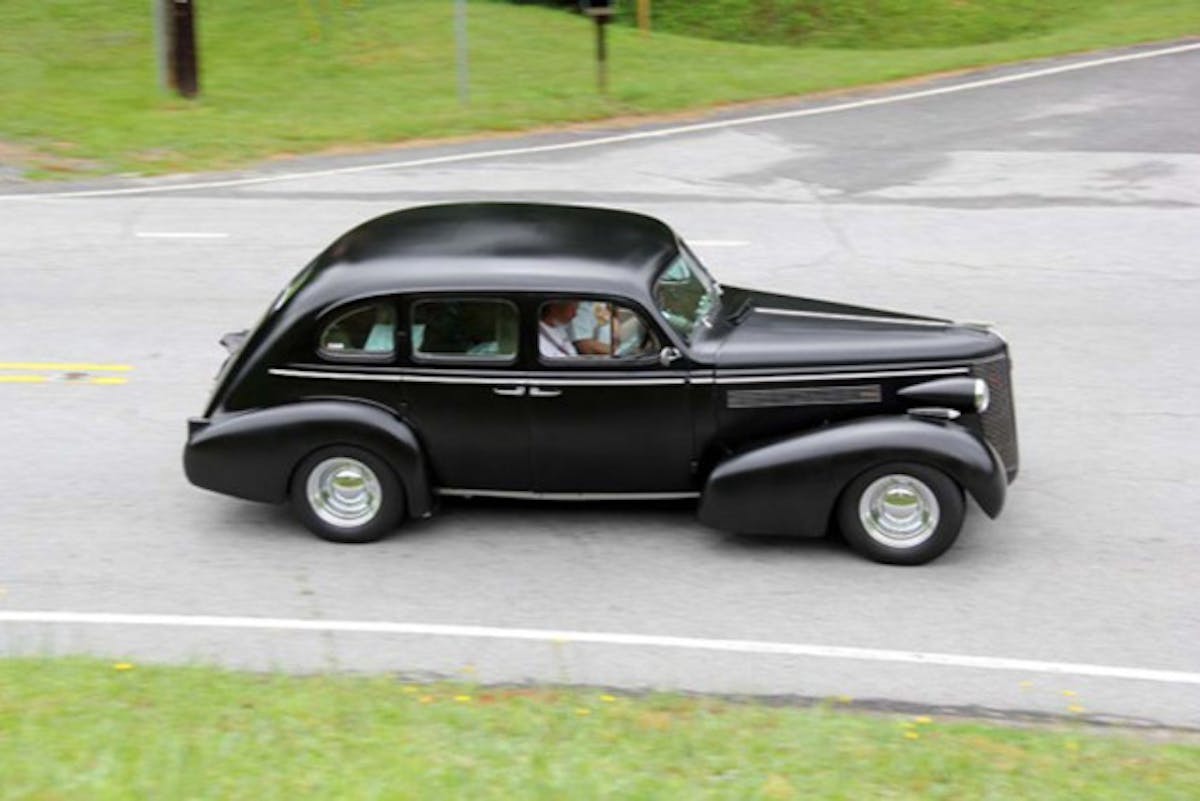 Jim Thomas' flat black 1937 Buick is number two on this list of five cool non-F-Body LS Swaps. Images courtesy Jim Thomas.
