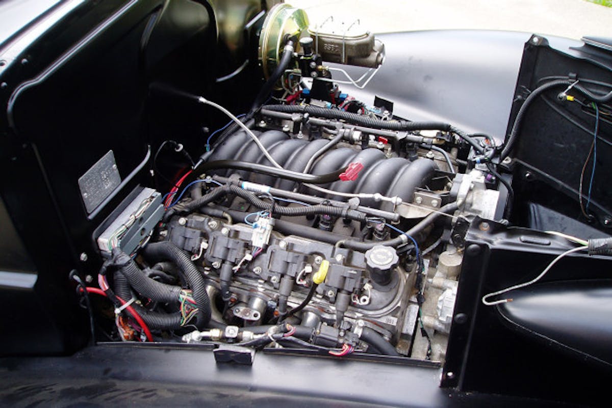 The LS looks really nice in the 37 engine bay.