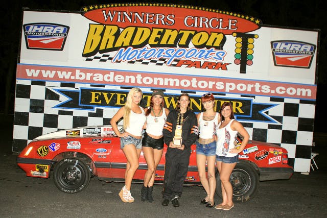  Sanders and Nunez would advance over break out opponents to meet in the final with Nunez getting a big advantage on reaction time with an .057 to Sanders .106. Nunez gave it up at the stripe running a 10.488 at 105 to break out and Sanders earning her first event win for the Pirez/Sanders team.