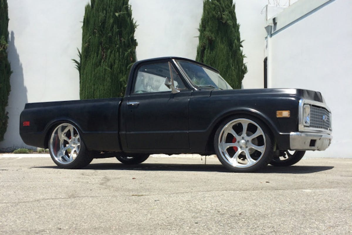 The truck as it stood during the build.