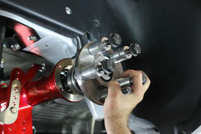 After setting the control arm level, be sure to double check tire clearance at this point to make sure any adjustments you’ll made still allow for proper clearance. Since we're still working on other elements of the build, we'll wait to dial everything in until the project is complete.