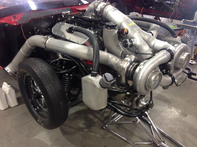 Under the hood, Neumann showed out with his great fabrication work to make the turbo system work.