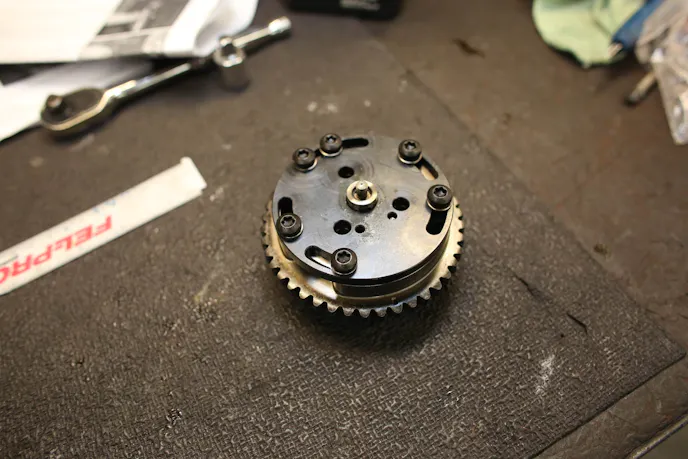 A complete, modified cam phaser for the 2011-'14 engines.