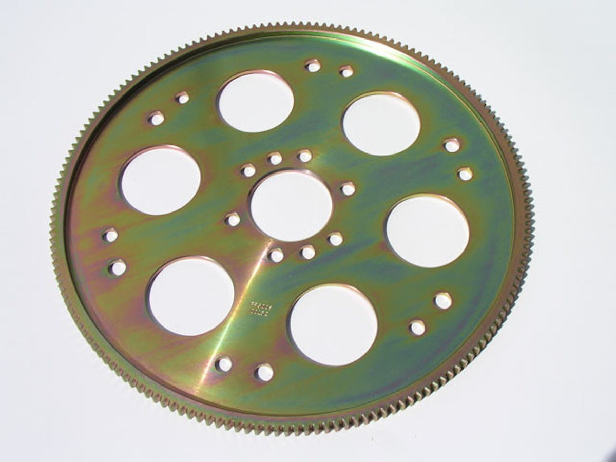 Meziere's entry-level plate is more advanced than a true stock flexplate. It features full billet one-piece construction and undergoes Meziere's proprietary heat-treating process.