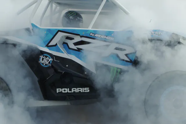 Burn 'em up RJ! Screenshot from video.