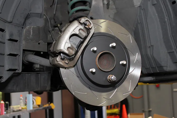 T3 4000 Series brake rotors were installed onto Project LS350Z.