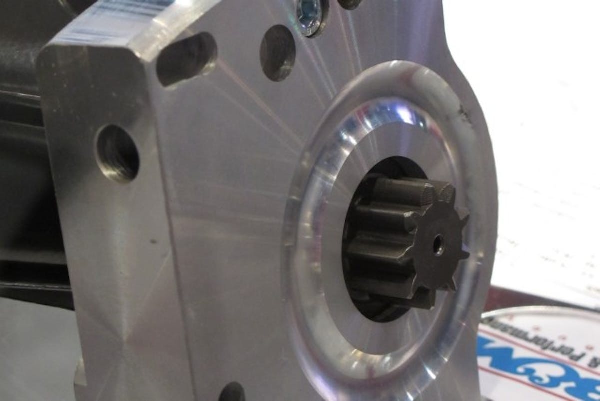 High-strength pinion gear.