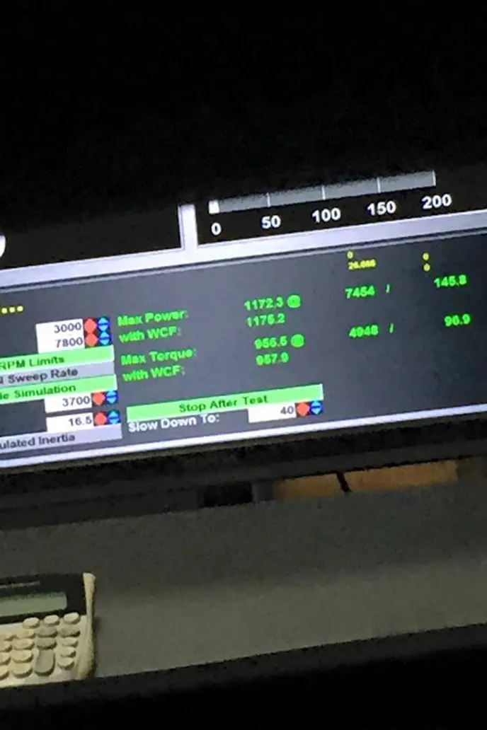 Numbers don't lie. On Coastal Dyno's Mustang Dyno, Scofield's Shelby put down 1,176 corrected horsepower. He's hoping to run in the 8s once the Florida weather cools down, then he might switch to an automatic to really see what the Shelby has in it. Of course, since the Shelby is a street car, the auto won't stay in very long.