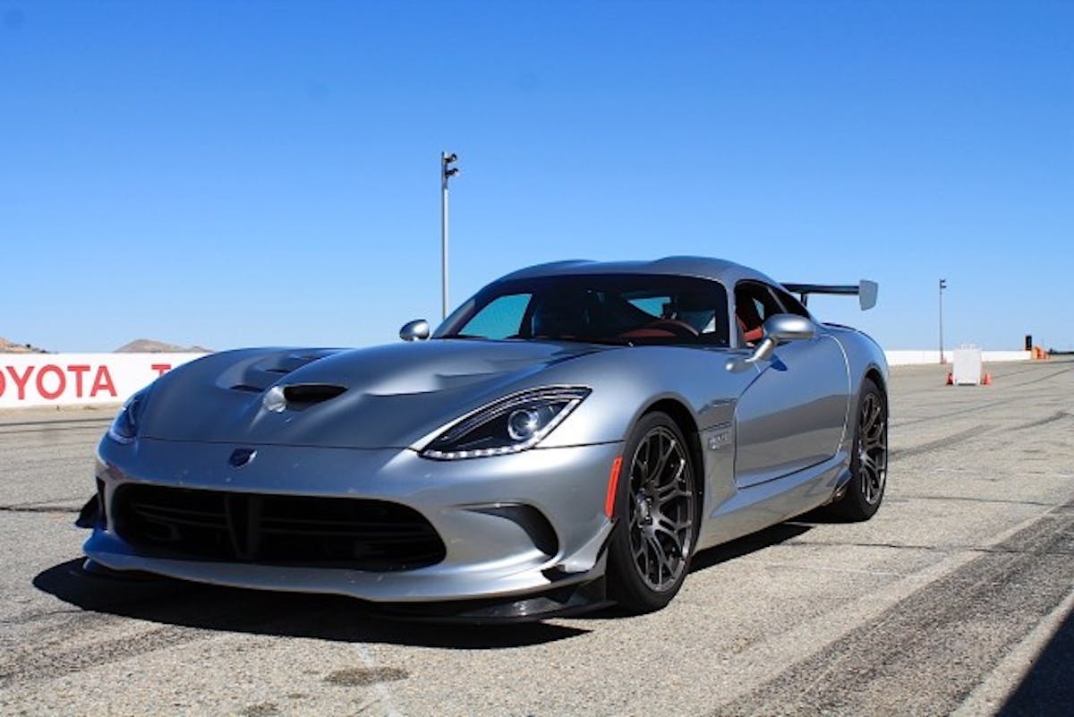 Although the ACR is the most track capable version of the Viper, at high speeds it can lose a step or two to cars with less aggressive aero, which is why our top speed on the main straight of Big Willow matched Winkler's.