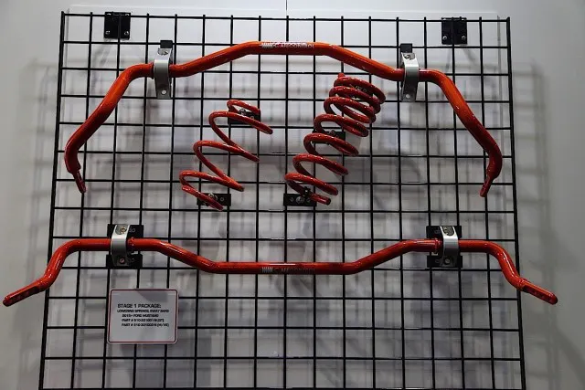 The lowering springs and way bars for the S550 Mustang from aFe Control.