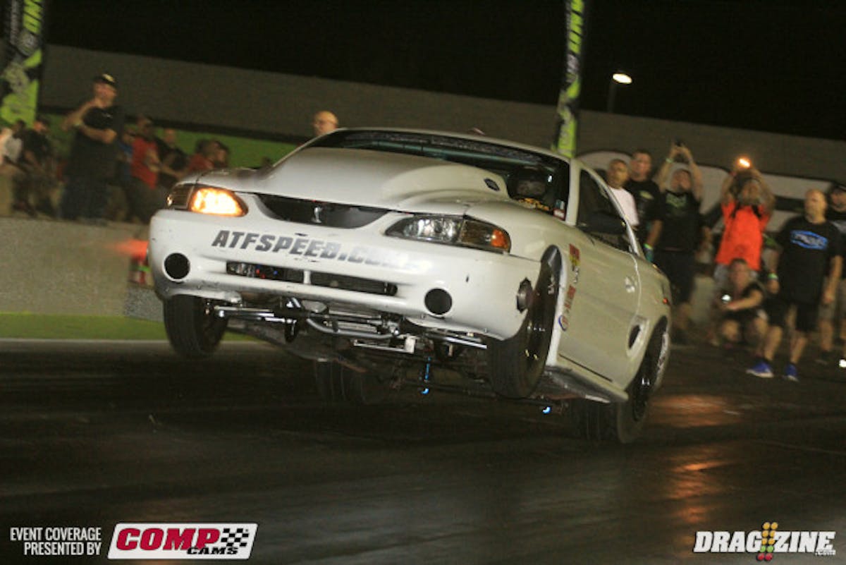 Troy Pirez Jr. had an unexpected wheel stand out to near the 330 in Ultra Street.