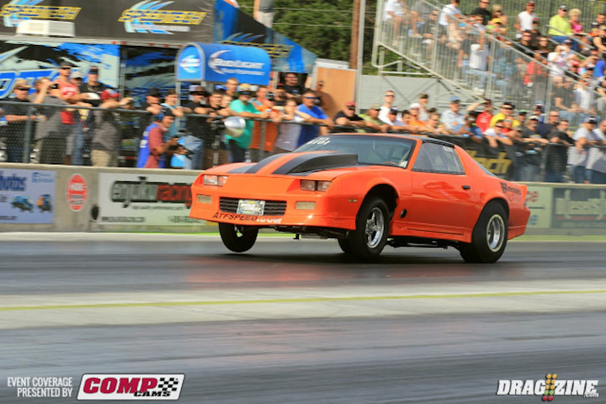 Mike Fratena improved slightly to a 5.09 at 140 with his single turbo third gen Camaro.